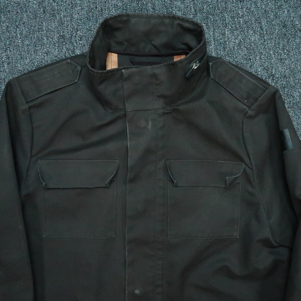 Scotch Soda Jacket Mens Medium Green Full Zip Snap Waterproof Waxed‎ - Picture 2 of 13